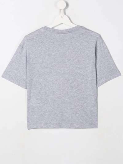 Shop Fendi Logo Print T-shirt In Grey