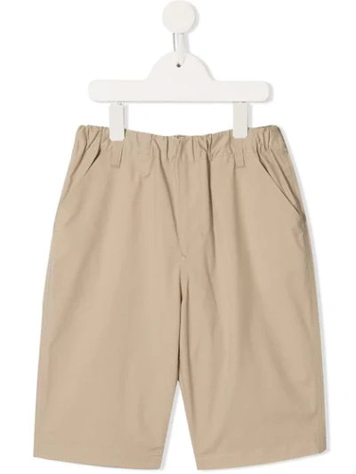 Shop Familiar Elasticated Waist Shorts In Neutrals