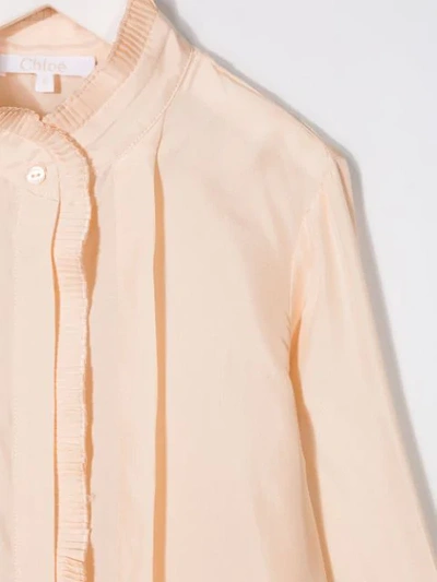 Shop Chloé Pleated Front Shirt In Pink