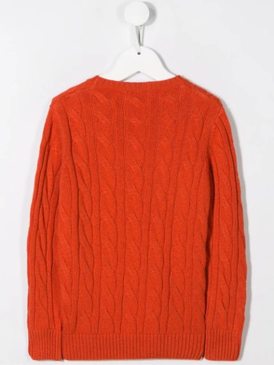 Shop Siola Cable Knit Jumper In Orange