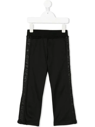Shop Givenchy Branded Sides Straight Trousers In Black
