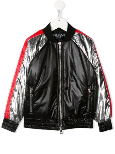 Shop Balmain Bomber Jacket In Black