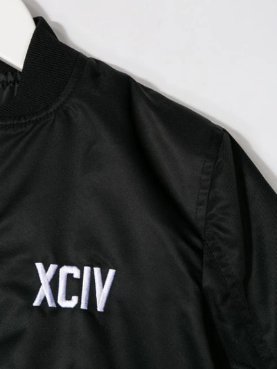 Gcds Logo-embroidered Bomber Jacket In Black
