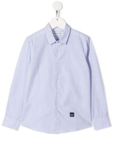 Shop Paolo Pecora Long Sleeved Shirt In Blue