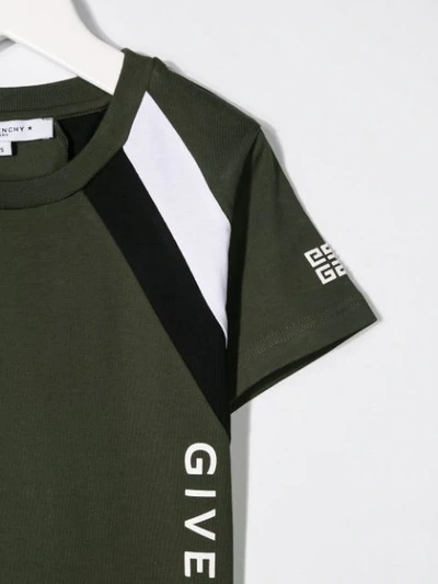 Shop Givenchy Logo T-shirt In Green