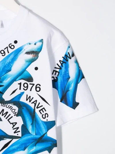 Shop Marcelo Burlon County Of Milan Shark Print T-shirt In White