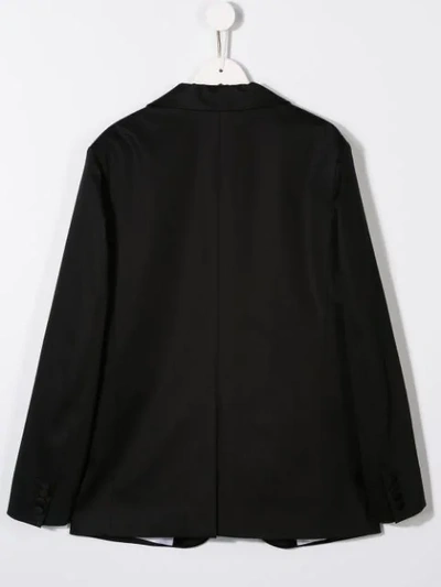 Dsquared2 Teen One Button Blazer In Black