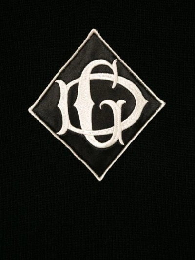 Shop Dolce & Gabbana Logo Embroidered Jumper In Black