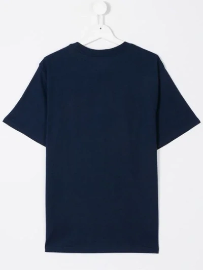 Shop Ralph Lauren Teen Embroidered Logo T-shirt In Blue