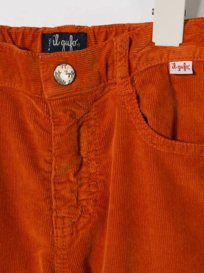 Shop Il Gufo Corduroy Straight Trousers In Orange