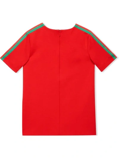 Shop Gucci Gg Web Trim T-shirt In Red
