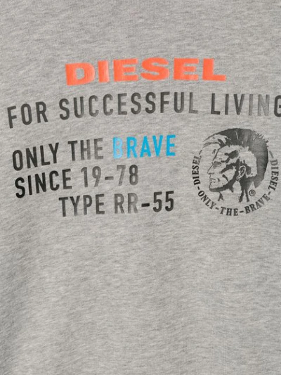 Shop Diesel Branded Sweatshirt In Grey