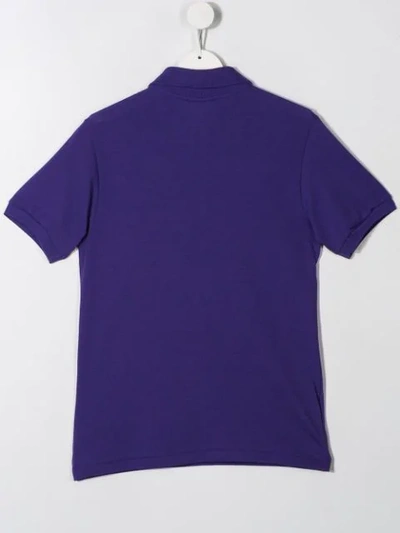 Shop Lacoste Teen Poloshirt Mit Logo-stickerei In Purple