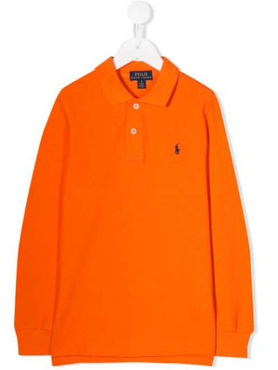 Shop Ralph Lauren Polo Pony Polo Shirt In Orange