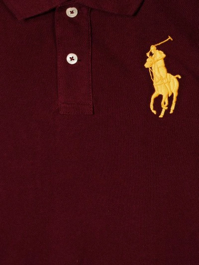 Shop Ralph Lauren Embroidered Logo Polo Top In Red