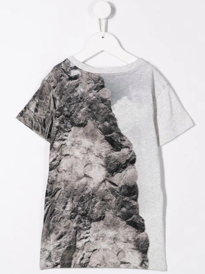 Shop Molo 'climber' Print T-shirt In Grey