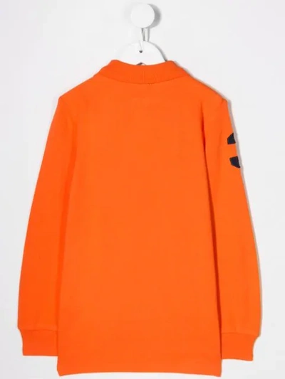 Shop Ralph Lauren Big Pony Embroidered Polo Shirt In Orange