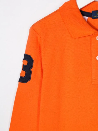 Shop Ralph Lauren Big Pony Embroidered Polo Shirt In Orange