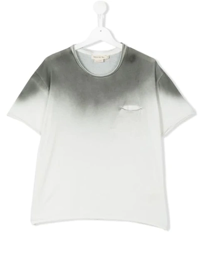 Shop Andorine Fade Out Pocket T-shirt In White