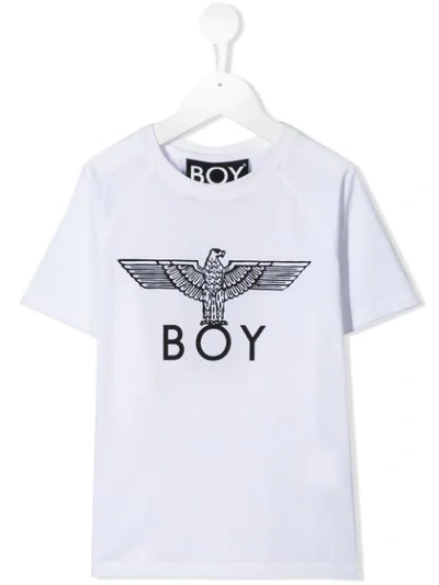 Shop Boy London Logo Print T-shirt In White