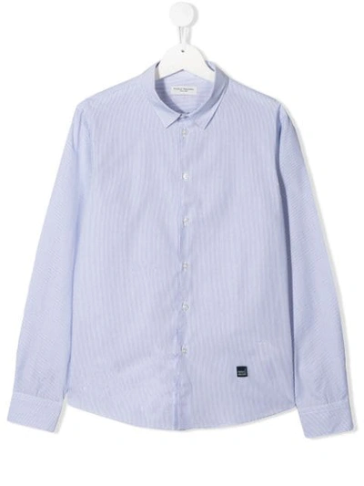 Shop Paolo Pecora Long Sleeved Shirt In Blue