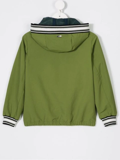 Herno Contrast Trim Jacketa In Green