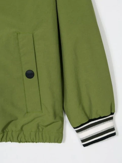 Herno Contrast Trim Jacketa In Green
