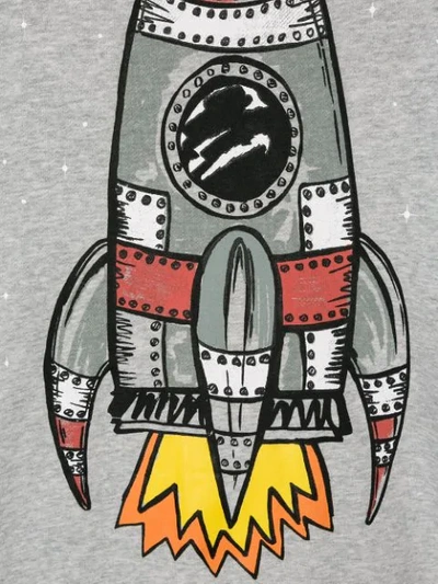 Shop Stella Mccartney Teen Rocket Print Sweatshirt In Grey