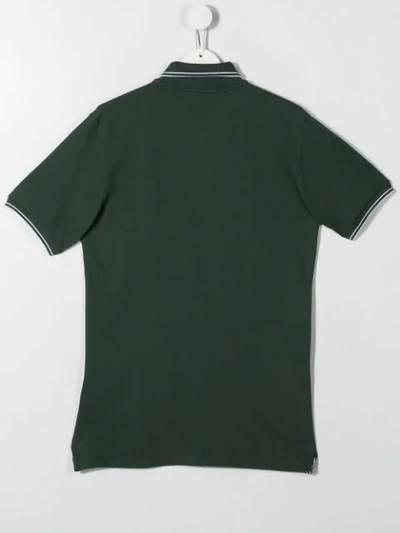 Shop Stone Island Junior Teen Polo Shirt In Green