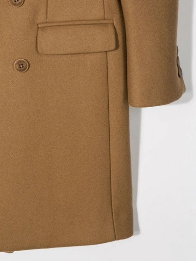 Shop Fendi Double-breasted Coat In Neutrals