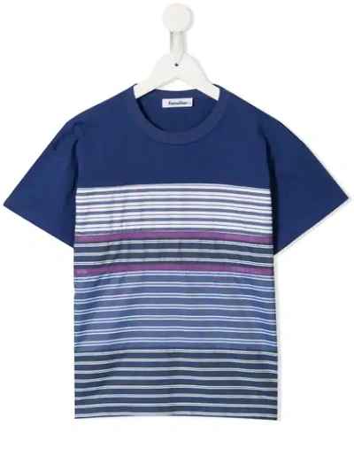 Shop Familiar Striped T-shirt In Blue