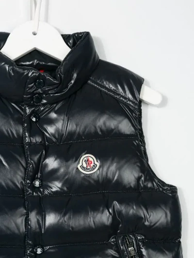 Shop Moncler Padded Waistcoat In Blue