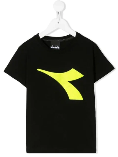 Shop Diadora Junior Logo Print T-shirt In Black