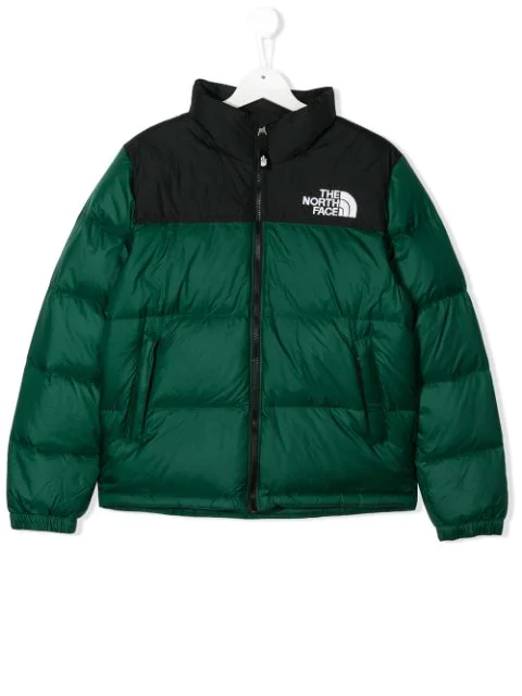 green north face bubble jacket