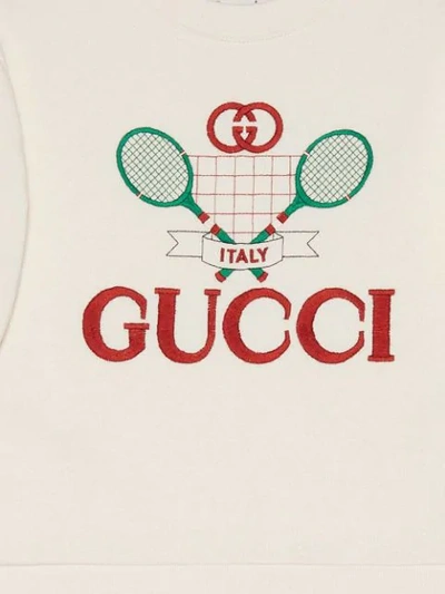 Shop Gucci Tennis Sweatshirt In White