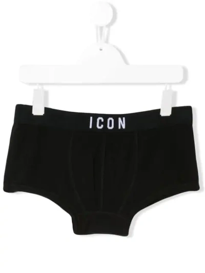 Shop Dsquared2 Teen Icon Boxer Briefs In Black