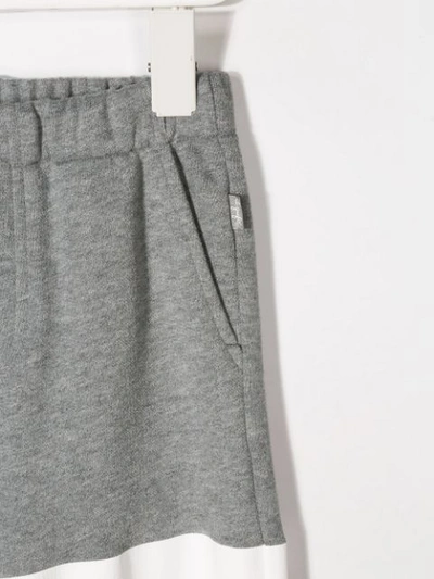 Shop Il Gufo Stripe Detail Track Trousers In Grey