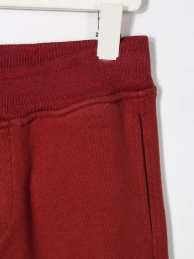 C.p. Company Teen Logo Print Track Pants In Red