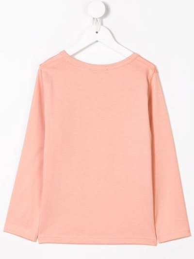 Shop Acne Studios Mini Nash Face Long Sleeve T-shirt In Pink