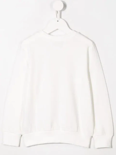 Shop Moschino Logo Print Sweatshirt In White