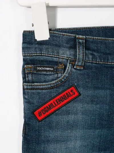 Shop Dolce & Gabbana Dg Millennials Skinny Jeans In Blue