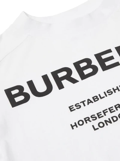 Shop Burberry Long-sleeved Horseferry Print Top In White