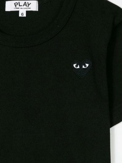Shop Comme Des Garçons Embroidered Logo Plaque T-shirt In Black