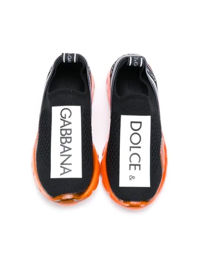 Shop Dolce & Gabbana Slip-on Sock Sneakers In Black