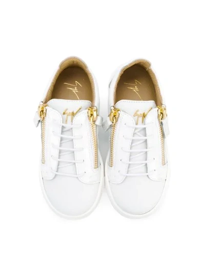 Shop Giuseppe Junior Junior Frankie Sneakers In White