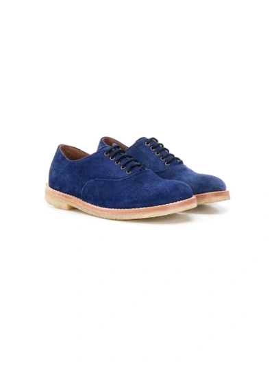 Shop Pèpè Suede Lace-up Brogues In Blue