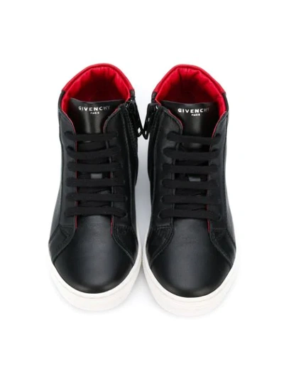 Shop Givenchy High-top Logo Print Sneakers In Black
