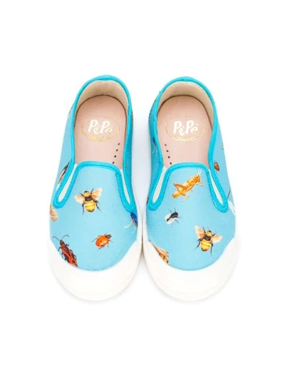 insect print slip-on sneakers