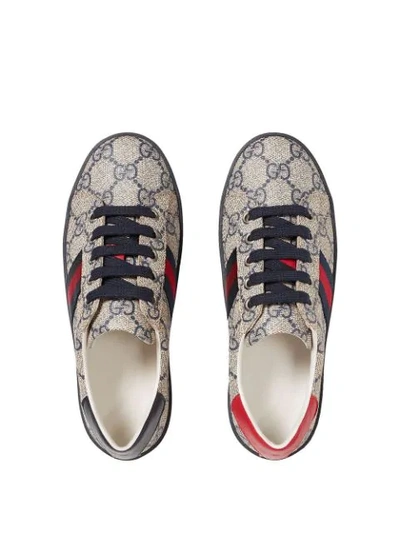 Shop Gucci Children's Gg Supreme Low-top In Neutrals