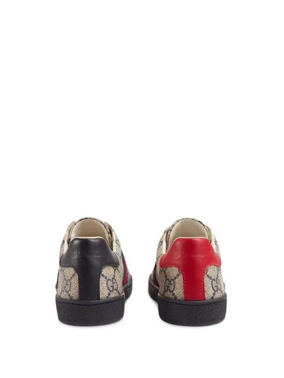 Shop Gucci Children's Gg Supreme Low-top In Neutrals